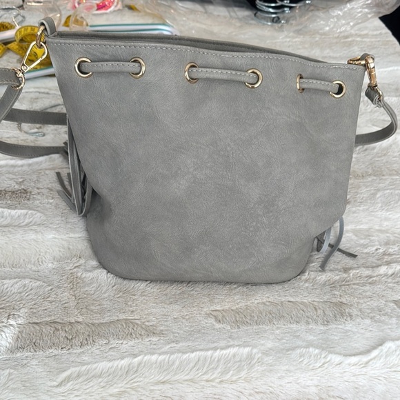 VENUS Gray Fringe Crossbody Bag - Picture 7 of 10